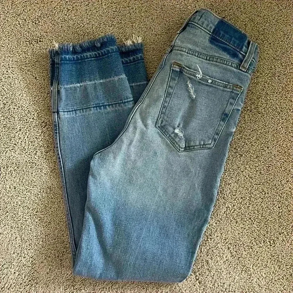 Abercrombie & Fitch Curve Love Ultra High Rise Ankle Straight Jeans Size 25 - Picture 3 of 4